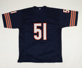 Dick Butkus Signed Chicago Bears Jersey (Beckett) 8xPro Bowl LB 1965-1972 / HOF