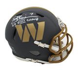 Joe Theismann Signed Washington Commanders Slate NFL Mini Helmet "SB XVII Champ"