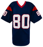 Andre Johnson Signed Navy Custom Football Jersey w/HOF'24 - (SCHWARTZ COA)
