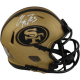 Christian McCaffrey Signed San Francisco 49ers Rave Mini Helmet Fanatics 55625