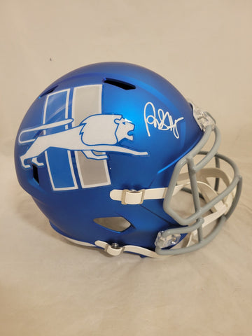 DAVID MONTGOMERY SIGNED DETROIT LIONS 2023 ALT SPEED REPLICA HELMET BECKETT QR
