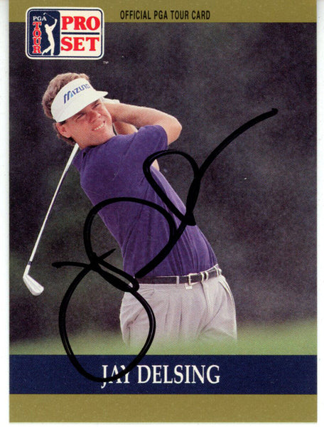 Jay Delsing Autographed 1990 Pro Set #46 Trading Card Beckett 44848