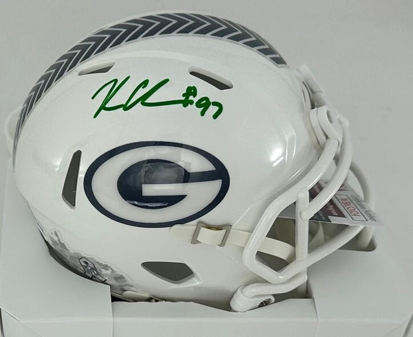 Packers KENNY CLARK Signed Riddell 2024 SALUTE Speed Mini Helmet AUTO - JSA