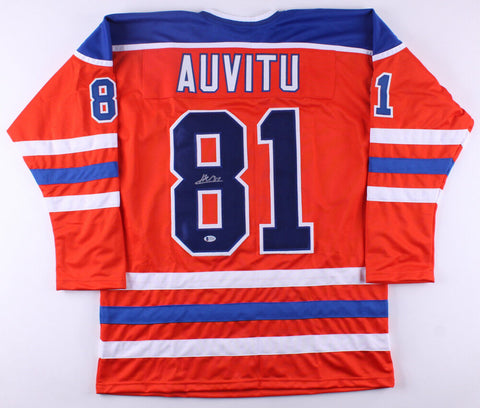 Yohann Auvitu Signed Oilers Jersey (Beckett COA) Playing career 2006-present