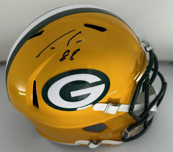 Packers LUKE MUSGRAVE Signed Riddell Full Size Replica Speed Helmet AUTO - FAN