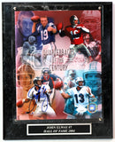 John Elway Autographed 8x10 QBs of the Century Photo w/ Plaque JSA COA