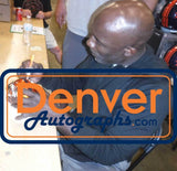 Terrell Davis Signed Denver Broncos Flash HOF Mini Helmet Beckett 42225