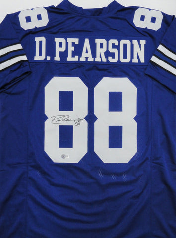 Cowboys DREW PEARSON Signed Custom Replica Blue Dallas Jersey AUTO - BAS