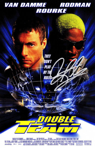 Dennis Rodman Signed 'Double Team' 11x17 Movie Poster - SCHWARTZ