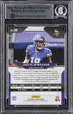 Vikings Justin Jefferson Authentic Signed 2020 Panini Prizm #398B Card BAS Slab
