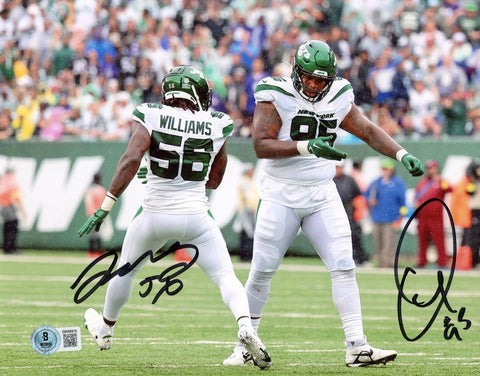 QUINNEN & QUINCY WILLIAMS AUTOGRAPHED NEW YORK JETS 8x10 PHOTO BECKETT