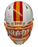 TOM BRADY Autographed Throwback Bucs Custom Visor Authentic Helmet FANATICS