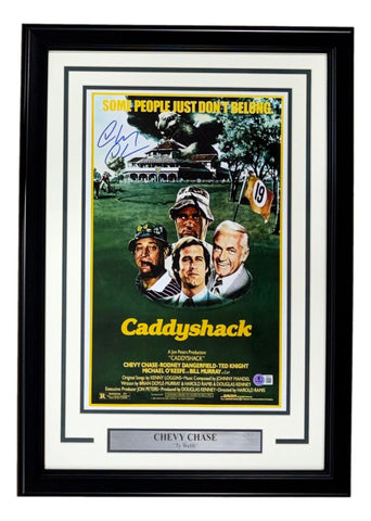 Chevy Chase Signed Framed 11x17 Caddyshack Photo BAS