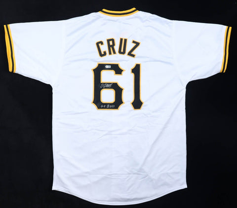 Oneil Cruz Signed Pirates Black Jersey Inscribed "Go Bucs" (Cruz Player Holo) CF