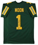Warren Moon CFL "CHOF 01" Authentic Signed Green Pro Style Jersey BAS Witnessed