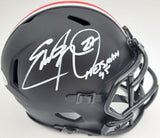EDDIE GEORGE AUTO OHIO STATE ECLIPSE MINI HELMET "HEISMAN 95" BECKETT 192190
