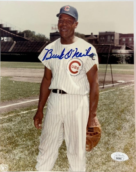 Buck O'Neil Autographed Chicago Cubs 8x10 Photo JSA COA