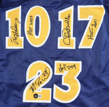 Tim Hardaway, Mitch Richmond & Chris Mullin Signed Warriors Blue Jersey Beckett