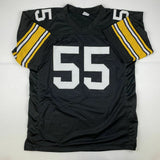 Autographed/Signed DEVIN BUSH Pittsburgh Retro Black Football Jersey JSA COA