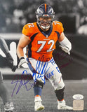Garett Bolles Autographed Denver Broncos 8x10 Photo Inscribed "Live Your Dream!!