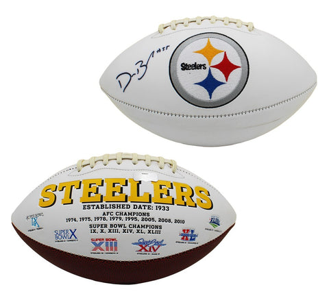 Devin Bush Signed Pittsburgh Steelers Embroidered Logo White NFL Football