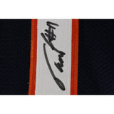 Troy Franklin Autographed/Signed Pro Style XL Blue Jersey Beckett 53867