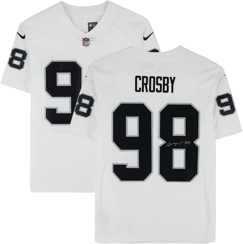 Maxx Crosby Las Vegas Raiders Autographed Nike White Limited Jersey