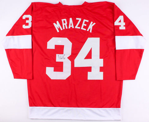 Petr Mrazek Signed Red Wings Jersey (JSA Hologram) Ready for framing
