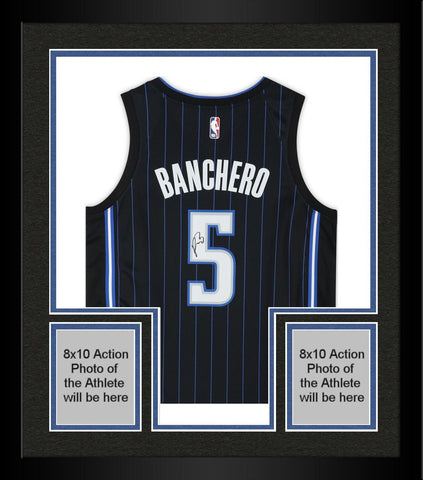 Framed Paolo Banchero Orlando Magic Autographed Nike Black Icon Swingman Jersey