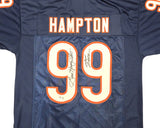 BEARS DAN HAMPTON AUTOGRAPHED BLUE JERSEY "HOF 2002" BECKETT WITNESS 231047