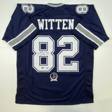 Autographed/Signed Jason Witten Dallas Dark Blue Jersey Beckett BAS COA