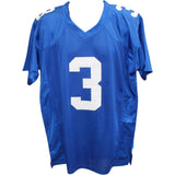 Abdul Carter Autographed Pro Style Sz XL Blue Jersey Beckett Witness 56890