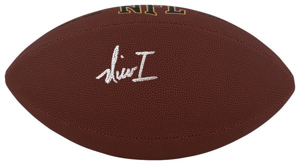 Nico Iamaleava Signed Wilson Super Grip Full Size NFL Football - (SCHWARTZ COA)