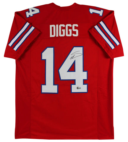 Stefon Diggs Authentic Signed Red Pro Style Jersey Autographed BAS Witnessed