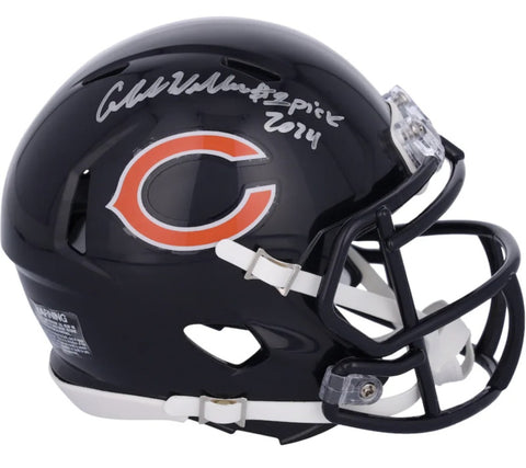 Caleb Williams Autographed "#1 Pick 2024" Bears Mini Speed Helmet Fanatics