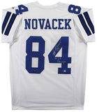 Jay Novacek "3x SB Champ" Authentic Signed White Pro Style Jersey BAS Witnessed