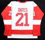 Adam Oates Signed Detroit Red Wings White Jersey Inscribed "HOF 12" (JSA) Center