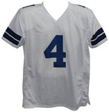 Dak Prescott Autographed/Signed Pro Style White XL Jersey BAS 32773