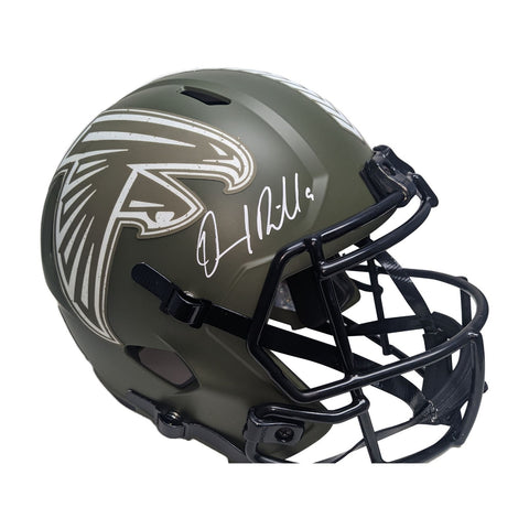 Desmond Ridder Autographed Falcons Salute To Service Replica F/S Helmet - COA