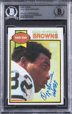 Browns Ozzie Newsome "HOF 99"Authentic Signed 1979 Topps #308 Card BAS Slabbed