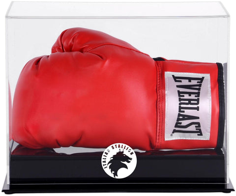 Rocky "The Italian Stallion" Logo Single Boxing Glove Horizantal Display Case