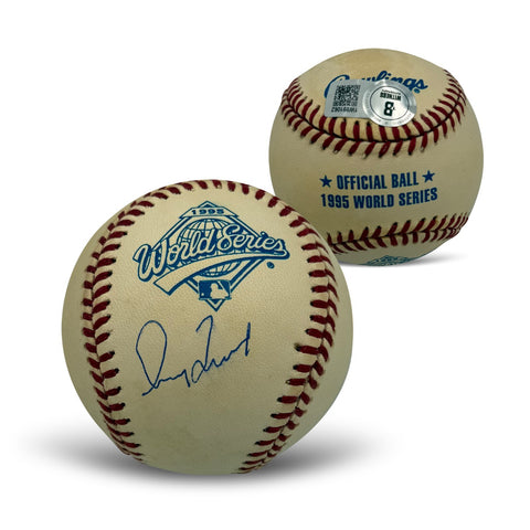 Greg Maddux Autographed 1995 World Series Signed Baseball Beckett COA + Case 5