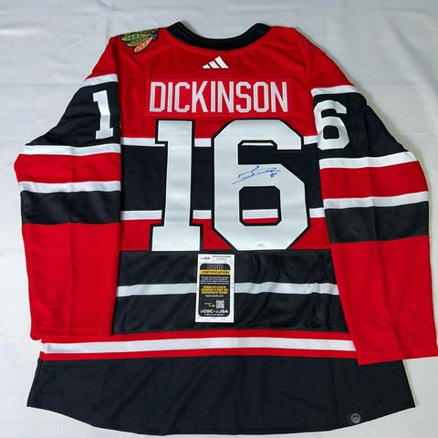 Jason Dickinson Signed Chicago Blackhawks Throwback Adidas Jersey (JSA COA)