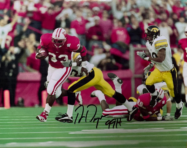 RON DAYNE - Wisconsin Badgers - Signed 8X10 Photo #2 AUTO w/ 99H