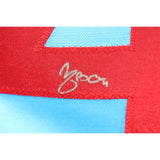 Yadier Molina Autographed/Signed Pro Style Blue Jersey JSA 43426