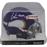 Cris Carter Autographed/Signed Minnesota Vikings Mini Helmet HOF Beckett 46730