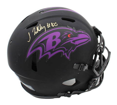 Isaiah Likely Signed Baltimore Ravens Speed Authentic Eclipse NFL Helmet