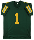 Warren Moon CFL "CHOF 01" Authentic Signed Green Pro Style Jersey BAS Witnessed