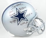 Tony Dorsett Autographed Dallas Cowboys F/S Helmet 5 Stats - JSA W *Black