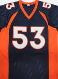 Broncos BILL ROMANOWSKI Signed Custom Replica Denver Blue Jersey AUTO - JSA